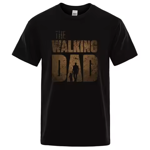 The Walking Dad Man T Shirt Fashion Loose Oversize Tshirt Trend Hip Hop Streetwear Men Short Sleeve 