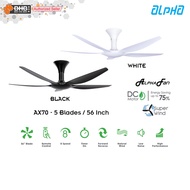 Alpha AX70-5B/56 DC Motor Ceiling Fan 56 Inch, 5 Blades &amp; 8 Speeds