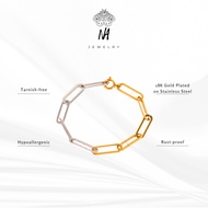 najewelry MEDIUM PAPERCLIP TWO TONE BRACELET
