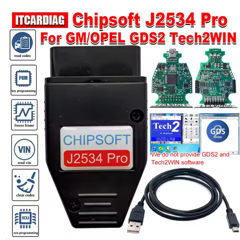 Chipsoft J2534 Pro for GM for OPEL GDS2 V2023.2.1 for Tech2WIN 16.02.24 ECU Chip Tunting Diagnostic 
