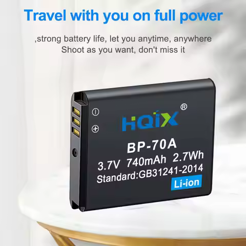 HQIX for Samsung WB30F WB31F WB32F WP10 MV800 AQ100 DV100 DV101 DV150F DV151F Camera BP-70A Charger 