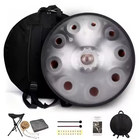 432Hz/440hz 10-note handpan drum, 22-inch, D minor beginner scale, meditation tongue drum gift, yoga
