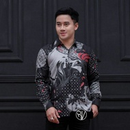 Malaysia Stock Batik Men BATIK Shirt Men Long Sleeve BATIK big size JUMBO M L XL XXL 3XL 4XL 5XL 6XL