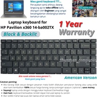 Hp pavilion x360 14-ba002tx backlit Keyboard high quality