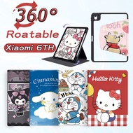 360 Rotate Case XiaoMi pad 6 360 Rotate Flip Case Acrylic Crystal Clear Protective Tablet Autolock F