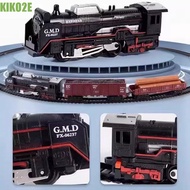 KIKO2E Railway Freight Train Toy, Simulation Tracks Locomotive Playset Electric Christmas Train Trac