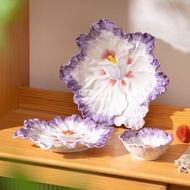 Embossed Cabbage Plate, Enameled Tableware, Rice Bowl, Vegetable Plate, Dried Fruit, Candy Plate, Ir