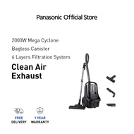 PANASONIC MC-CL605 2000W CYCLONE BAGLESS CANISTER VACUUM CLEANER WITH HEPA FILTER MC-CL605KV47