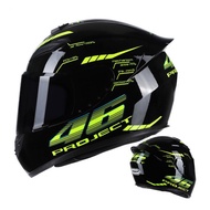 ES-Motorcycle Racing Full Face Helmet 46 Project Sport Helmet Built-in Sun Visor