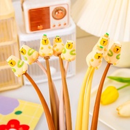 Funny and lovely capybara flexible gel pen Set with black ink Clovershop68