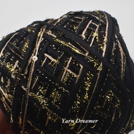 Black Yarn for Bag Gold Glitter Yarn for Crochet Bag Sequin Yarn Art Glowing Yarn Crochet Yarns Chun