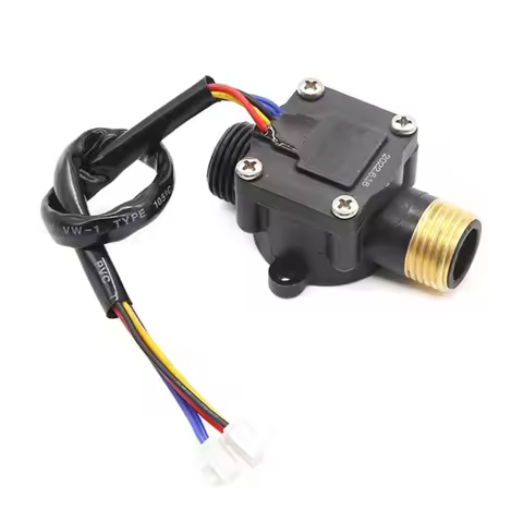 G1/2" DN15 Hall Effect Liquid Water Sensors Switches Flowmeter Counter Meter DC5V-24V 1-30L/Min F1FC