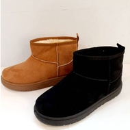 [kikishoes] Snow Boots Short Boots Lightweight Fur Boots Snow Boots Warm Boots Flat Boots Plain Boot
