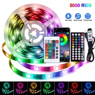 USB 147.6ft LED Strip Lights RGB Infrared+Bluetooth Control With 24&amp;44 Remote Lamp For Home, Bedroom, Party, Festival Decoration