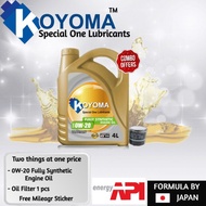 KOYOMA 0W20 FULLY SYNTHETIC ENGINE OIL + MAZDA 2 , MAZDA 3 ,MAZDA 6 SKY-ACTIV ,CX3 ,CX5, OIL FILTER 