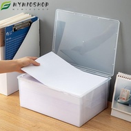 MIOSHOP Home Office Supplies Storage Box, Dustproof Plastic Storage Box,  Transparent a4 Paper Organ