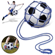 BS8OEV Mesh Bag Football Kick Trainer Net Pocket Nylon Football Accessories Football Self Trainer Kick Net Pocket Gym Football Practice Accessories Blue Soccer Ball Net Kicker Trainer Training Accessories