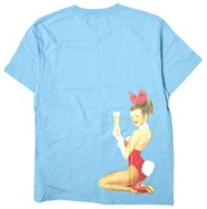 PLAYBOY x BEAMS T 聯名款 Playboy Beams T 特別訂製 兔女郎插畫印花T卹 中號 藍色 短袖上衣 [二手] [PLAYBOY x BEAMS T]