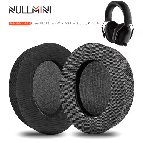 Nullmini Cooling Gel Earpads for Razer BlackShark V2-X, V2-Pro, Stereo, Kaira Pro Headphones Replace