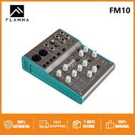 Original FLAMMA FM10 Digital Audio Mixer 6 Channel Mixing Console Sound Card USB Interface 48V Phant
