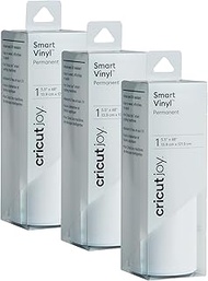 Cricut Joy Smart Permanent Glossy Vinyl, White | 3-Pack of 4ft Rolls (5.5" x 48") - Matless Cutting 