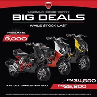 ITALJET DRAGSTER 200 | CASH REBATE | MUKA RM0 INTEREST 0% | NVX ADV