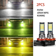 【COD】2PCS Buah Lampu Kabut LED /lampu led mobil super terang/H11 H8 H16(JP) / Bohlam / 12-24V/lampu