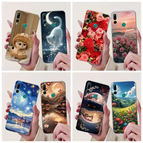 For Huawei Y9 Prime 2019 Case STK-L21 STK-L22 STK-LX3 Cover Popular Flower Soft TPU Phone Case For H