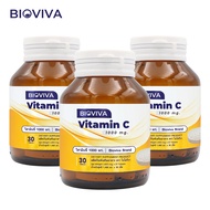 [แพ็ค 3 ขวด] วิตามินซี 1000 มก. ไบโอวีวา Vitamin C 1000 mg. Bioviva วิตามินซี1000 Vitamin C วิตซี Vi