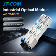 โมดูล JT-COM 10G SFP+ BIDI โหมดเดียว Simplex SC 20KM พร้อม DDM เข้ากันได้กับสวิตช์อุตสาหกรรม DIN-Rai