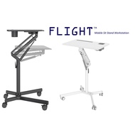 Flight™ Mobile Laptop Height Adjustable Desk Mobile Height Adjustable Table Sit Stand Table Standing Desk Study MD101