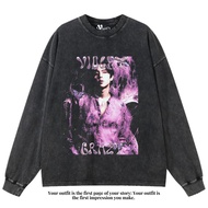 VEGA88 *dpr ian violet crazy* oversize longsleeve shirt | Oversized t-shirt | Washed T-SHIRT | Washi