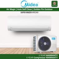 Midea 1.0HP / 1.5HP / 2.0HP / 2.5HP Non inverter Air Conditioner MSGD-09CRN8 MSGD-12CRN8 MSGD-18CRN8
