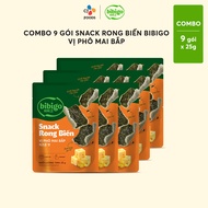 Snack rong biển Bibigo vị Phô mai Bắp (9 gói/ Thùng 20 gói)