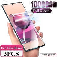 3Pcs 100000D HD Clear Soft Hydrogel Film Anti Blue Light Dustproof Phone Screen Protector For Lava B