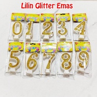 LILIN *****] Number Glitter Candles