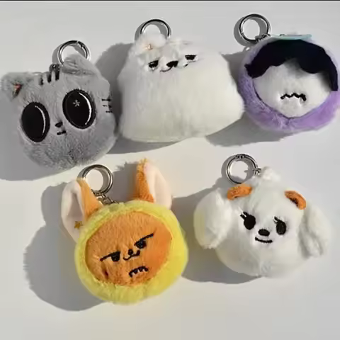 Kpop PPULBATU Cute Keychain Kawaii Cartoon HWANG CHOON BAMGEUT Animal Keyring Pendant Kids Girls Bir