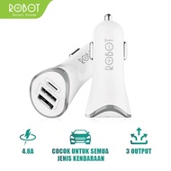 Robot RT-C08 Car Charger With 3 USB Ports & Type C - Car Charger