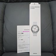 6折不議 Samsung 原封 Galaxy 不銹鋼 Watch6 Classic 銀色 47mm 旋轉式錶圈 eSIM (唔駛帶手機都可以打電話、傳訊息、仲聽埋串流音樂)，三星 保用到 2月21日 Watch 6 LTE 智能手錶，只限沙田站交收 / SF到付。