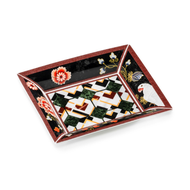 義大利Lamart Boutique 熱帶經典 長方瓷盤 18.5cm 禮盒