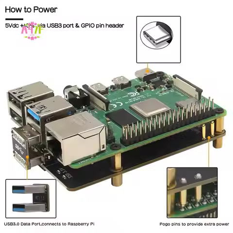 A47F-X872 Expansion Board For Raspberry Pi 4 USB To M.2 Nvme SSD NAS Expansion Board Support Boot Fr