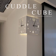 Corner double-sided wall clock/minimalist/wall clock double-sided clock/wall clock/living room/silen