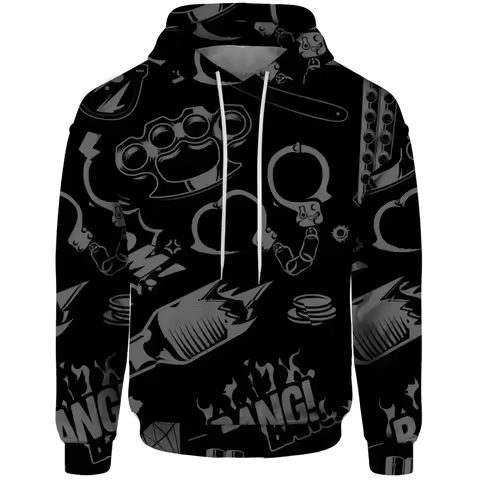 New Cartoon Elements Hoodies Hip-hop Autumn Winter Men Hoodie Pullover 3D Printing Comic Graffiti Sw