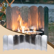 [kokiya] Camping Stoves Windscreen Heat Retention Metal Windshield Outdoor Stove Wind Breaker for Ca