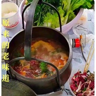 AT/💖Pig Iron Ding Pot Ding Pot Old-Fashioned Ding Pot Cast Iron Cooking Iron Pot Firewood Integrated Top Pot Thickened H