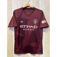 Mancity Maroon 2024/2025 Very Good Fabric Fan Grade Aaa