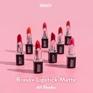 BRASOV Lipstick Matte Shade 01 - 08 Pigmented Lipstick BPOM XX-CT
