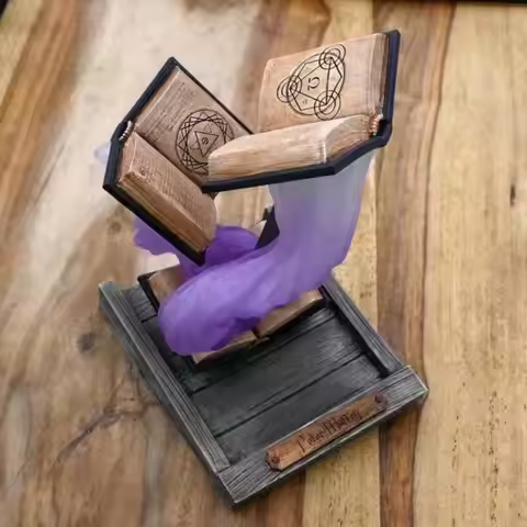 D100 Dice Holder, Magic Dice Tower Resin Book Decoration DND Dice Tower Board Game Dice Tower for Du