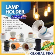 LAMP HOLDER Socket Adapter Lampu DIY Lamp Base Bulb Holder GU10 PLC E27 MR16 Lampu Rumah Wedge Holde