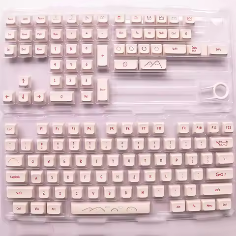 XDA Keycaps Korean/Russian/English/Japanese Graffiti PBT Dye Sub Keycap 129 Keys For DrunkDeer a75 M